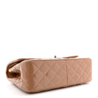 Patent Quilted Jumbo Double Flap Light Brown