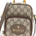 GG Supreme Monogram Mini Neo Vintage Double Zip Messenger Bag Beige New Acero Crop