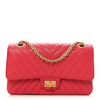 Sheepskin Chevron Quilted 2.55 Reissue 225 Flap Dark Pink