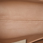 GG Supreme Monogram Berry Textured Dollar Calfskin Small Padlock Tote Beige Ebony Light Copper Mystic White
