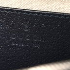 GG Supreme Monogram Textured Dollar Calfskin Web Small Ophidia Dome Shoulder Bag Beige Blue
