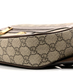 Soft GG Supreme Monogram Medium Ophidia Belt Bag Dark Brown