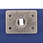 Calfskin Quilted Medium Boy Flap Blue
