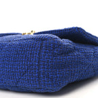 Tweed Quilted Large Chanel 19 Flap Blue