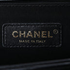 Lambskin Quilted Medium Boy Flap Black