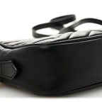 Calfskin Matelasse Mini GG Marmont Chain Shoulder Bag Black