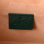 Azalea Calfskin Small Padlock Bamboo Shoulder Bag Vintage Green