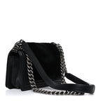 Orylag Rabbit Fur Calfskin Small Boy Flap Black