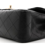 Caviar Quilted Mini Rectangular Flap Black