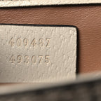 GG Supreme Monogram Berry Textured Dollar Calfskin Small Padlock Shoulder Bag Beige Ebony Light Copper Mystic White
