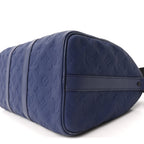 Monogram Taurillon Keepall Bandouliere 35 Blue