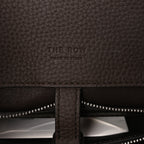 Grained Calfskin Margaux Shoulder 12 Deep Brown