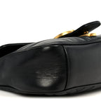 Calfskin Matelasse Small GG Marmont Shoulder Bag Black