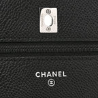 Caviar Quilted CC Turnlock Wallet On Chain WOC Black