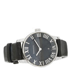 Stainless Steel Calfskin 29mm Atlas 2-Hand Quartz Watch Black