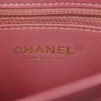 Lambskin Chevron Quilted Small Trendy CC Dual Handle Flap Bag Rosewood