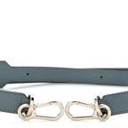 Satin Calfskin Pad Strap Stone Blue