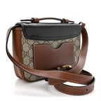 GG Supreme Monogram New Sakai Lux Calfskin Mini Padlock Flap Pocket Shoulder Bag Beige Ebony Black Cuir