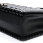 Caviar Quilted Large Boy Flap Black