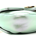 Iridescent Nappa Chevron Matelasse Super Mini GG Marmont Shoulder Bag Green Iridescent