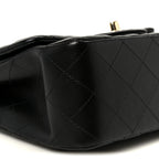 Lambskin Quilted Mini Square Flap Black