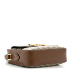 GG Supreme Monogram Small Horsebit 1955 Shoulder Bag Beige Brown Sugar