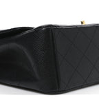 Caviar Quilted Maxi Double Flap Black