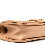 Pearl Calfskin Quilted Small Boy Flap Gold