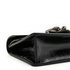 Crinkled Patent Super Mini Dionysus Shoulder Bag Black