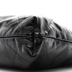 Glazed Calfskin  Quilted Small Chanel 22 Black