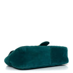 Velvet Matelasse Small GG Marmont Shoulder Bag Pavone Cyan