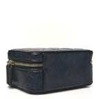 Lambskin Quilted Small Trendy CC Camera Case With Chain Navy