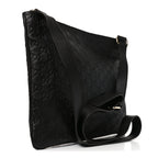 Guccissima Medium Flat Messenger Bag Black