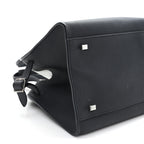 Grained Calfskin Soft Margaux 10 Bag Black