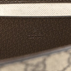 GG Supreme Monogram Textured Dollar Calfskin Web Mini Ophidia Envelope Shoulder Bag Beige Ebony New Acero