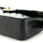 Caviar Quilted Small Double Flap Black