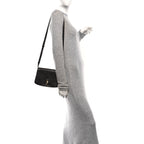 Sleek Calfskin The Sofia 8.75 Crossbody Dark Brown