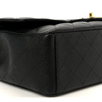Caviar Quilted Maxi Double Flap Black