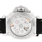 Stainless Steel Alligator 42mm Luminor 1950 3 Days GMT Automatic Watch Black PAM01535