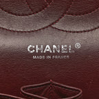 Lambskin Quilted Jumbo Double Flap Black
