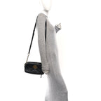Calfskin Matelasse Small GG Marmont Chain Shoulder Bag Black