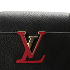 Taurillon Capucines MM Black Beige Red