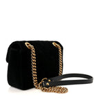 Velvet Matelasse Mini GG Marmont Shoulder Bag  Black