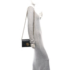 Calfskin Matelasse GG Marmont Chain Wallet Black
