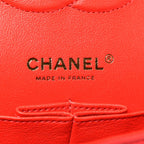 Lambskin Quilted Medium Double Flap Dark Pink
