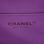 Caviar Quilted CC North South Filigree Vanity Case Purple