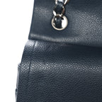 Caviar Quilted Jumbo Double Flap Blue
