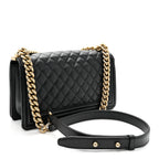 Caviar Quilted Medium Boy Flap Black