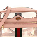 Vinyl Web Mini Ophidia Transparent Shoulder Bag Perfect Pink