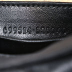 Calfskin Matelasse Chevron Mini GG Marmont Half Moon Hobo Black